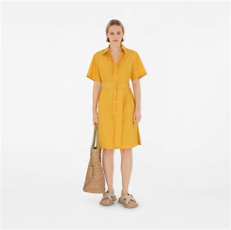 Cotton Blend Shirt Dress in Sunflower 